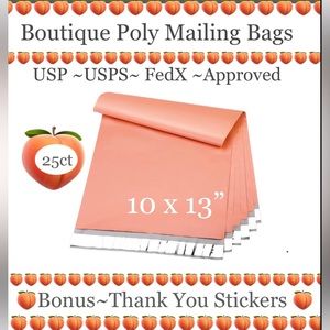 25ct 10x13’ Designer PolyMailers ~BONUS! Free Thank You Stickers 🍑🆕🍑